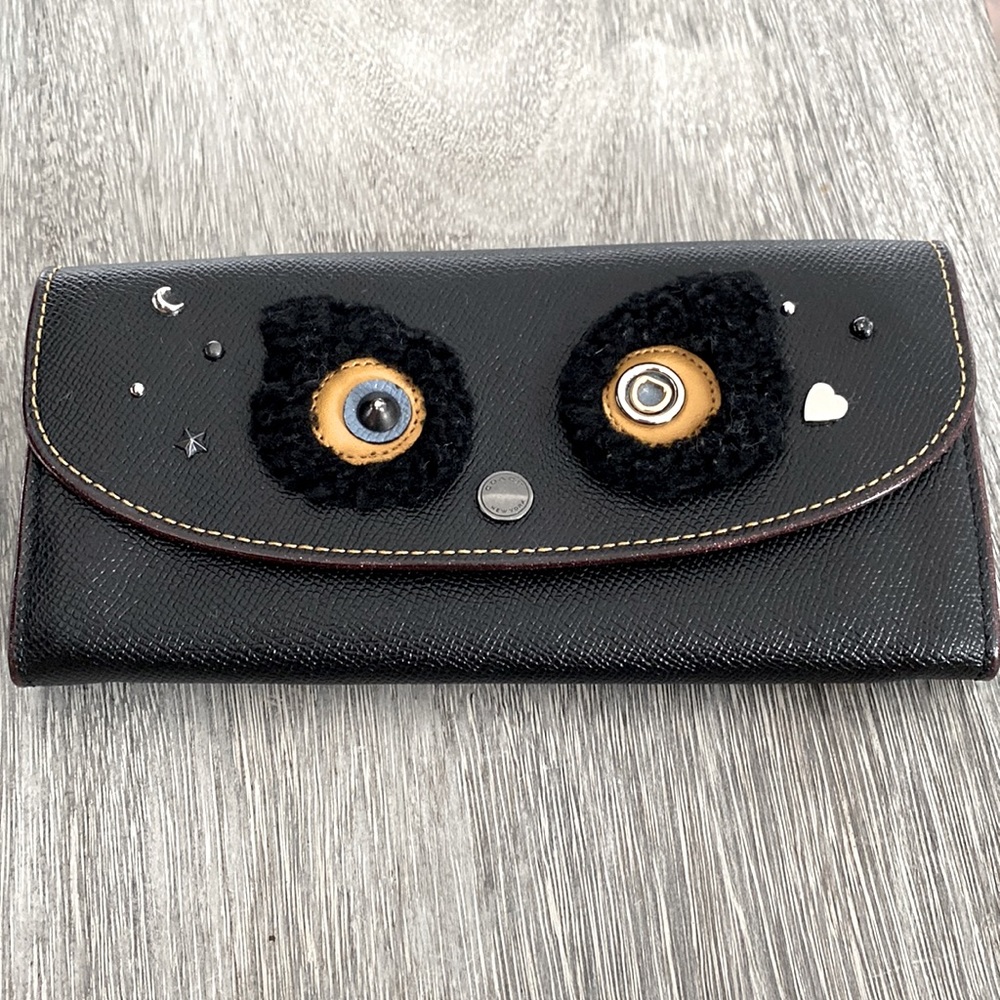 Coach slim envelope wallet with Coach Bear